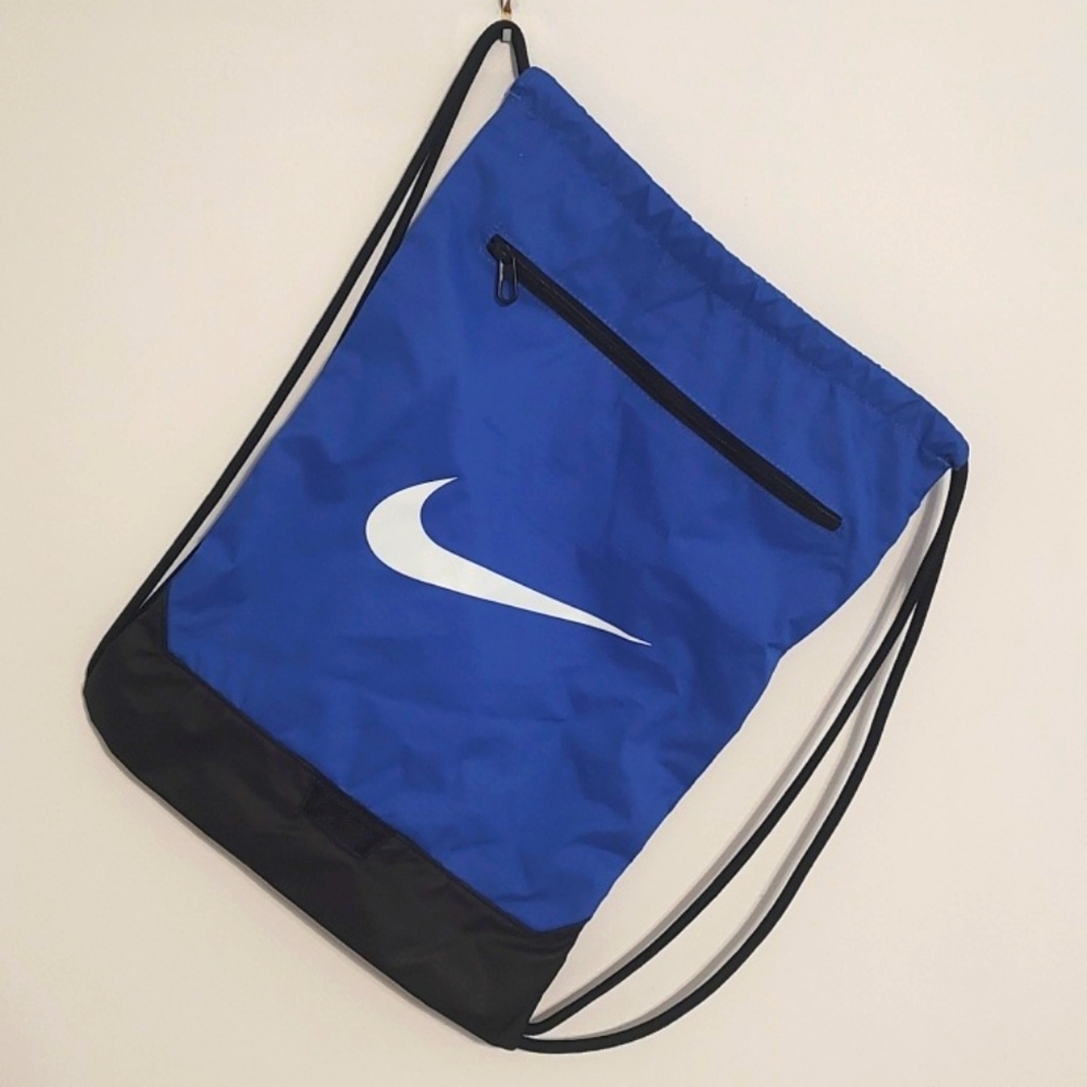 Nike drawstring bag-Blue/Black-Gently Used